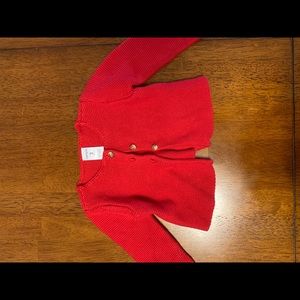 Carters red sweater cardigan 3 months